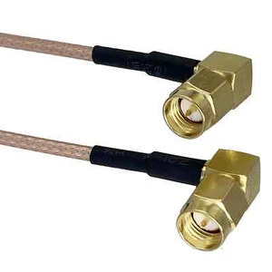 SMA Male Plug Right Angle To SMA Male Right angle Crimp RG316 Cable RF Pigtail - Picture 1 of 8