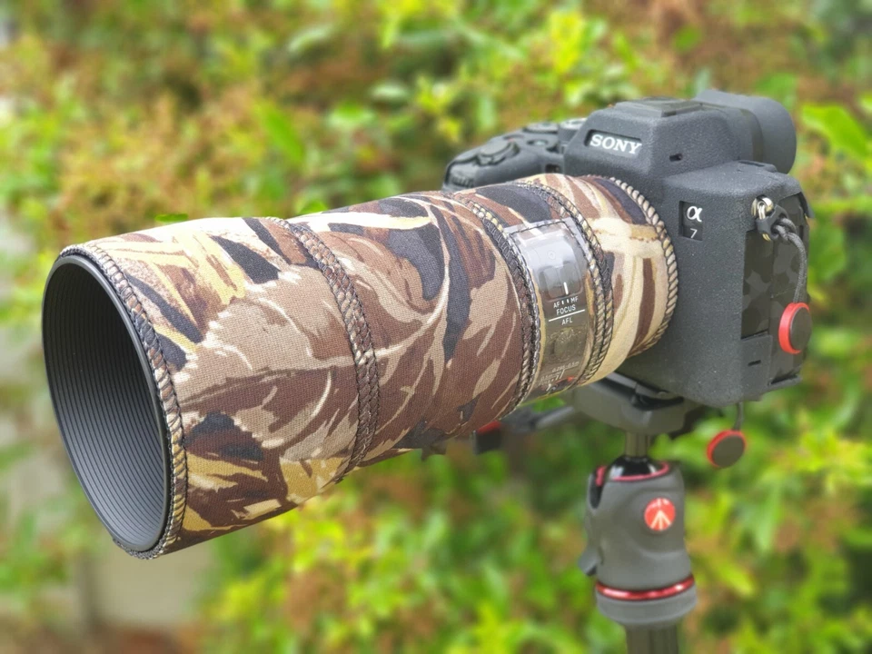 OUTDOOR PHOTOGRAPHY GEAR Sigma 105 F2.8 DG DN Makro Neopren Objektivschutz & Tarnabdeckung Sony Anschluss