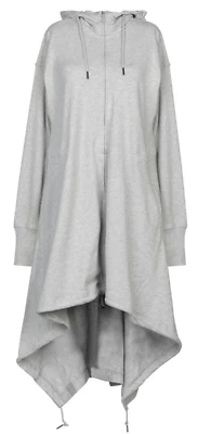 Y-3 by Yohji Yamamoto Chaqueta Asimétrica Con Capucha Cuello Alto Sudadera Gris Talla S Foto 1 de 2