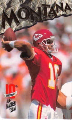 1993 Action Packed All-Madden Team Joe Montana #25 NM/MT KANSAS CITY CHIEFS - Image 1 of 2