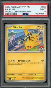 Tarjeta promocional 2024 Pokemon PSA 9 SVP EN Pikachu World Championships BSP 190 Hawaii - Imagen 1 de 2