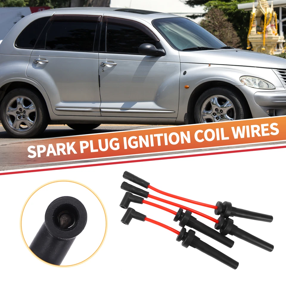Cable de bobina de encendido de cable de bujía de 4 piezas para Chrysler PT Cruiser 2003-2007 L4 Foto 1 de 4