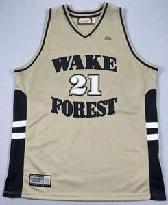 Vintage Wake Forest Demon Deacons Jersey XL Black NCAA Basketball Duncan 21 - Picture 1 of 7