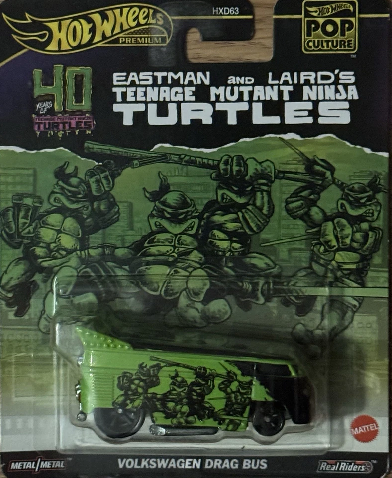 Autobús de arrastre VW Teenage Mutant Ninja Turtles 40 aniversario cultura pop Hot Wheels Foto 1 de 1