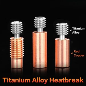 Titanium Alloy Heat Break Throat Replaces for V6 Hotend Heater Block 1.75mm - Picture 1 of 9