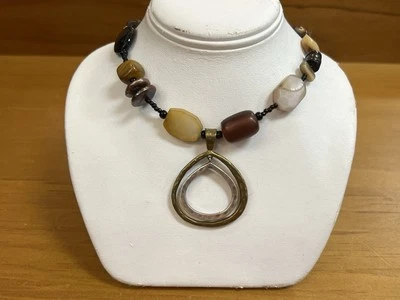 Silpada Necklace Gemstone Sterling Silver Clasp Boho With Box - Image 1 of 4