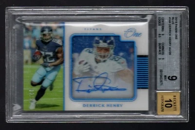 DERRICK HENRY BALTIMORE RAVENS TENNESSEE TITANS  PANINI 1 GRADED AUTOGRAPH 13/20 - Image 1 of 3