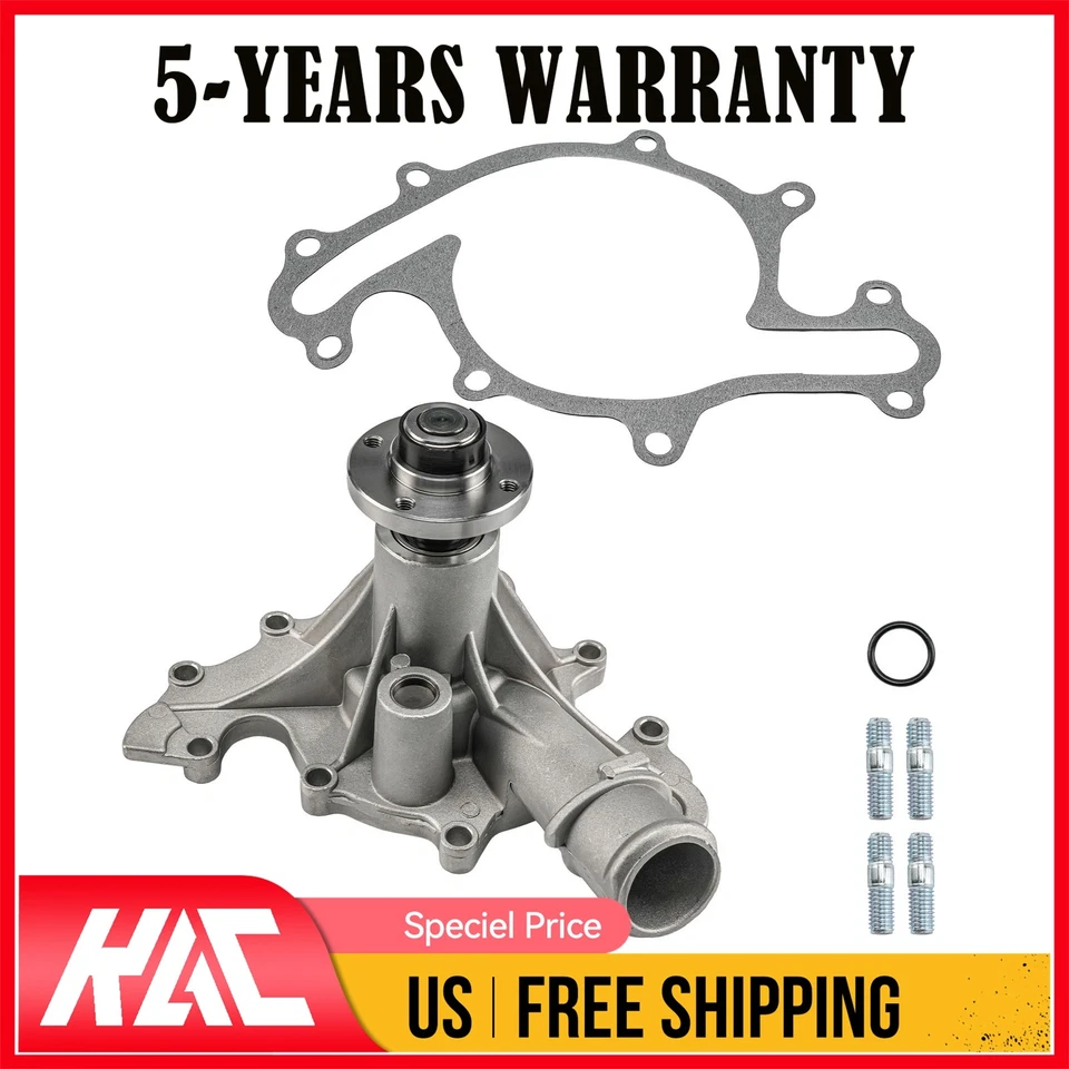 Water Pump For Ford F-150 5.4L V8 1997-2010 4.2L V6 1997-2003 2005-2008 AW4105 - Image 1 of 4