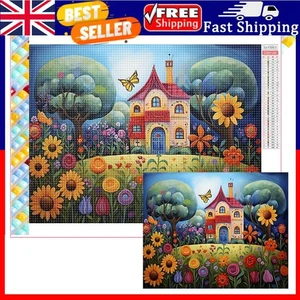 5D DIY Full Square Drill Diamond Painting House Kit Home Decor Art 55x45cm . - Picture 1 of 6