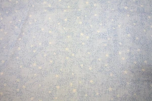 SMALL WHITE STARS ON MOTTLED BLUE FROM FABRIC TRADITIONS - 100% COTTON FABRIC - Picture 1 of 4