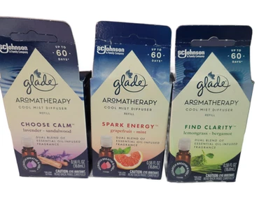 3 CUENTAS Glade Cool Mist Difusor Recargas de Aceite Variedad PK Energía, Claridad y Calma Foto 1 de 4