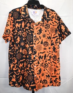 Arvi Hill Halloween Abotonable Para Hombre Talla L Negro y Naranja Poliéster y Spandex - Imagen 1 de 3