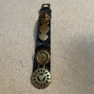 Vintage Four Horse Brass Medallions on Strap Very Beat Up And Likely Incomplete - Picture 1 of 15