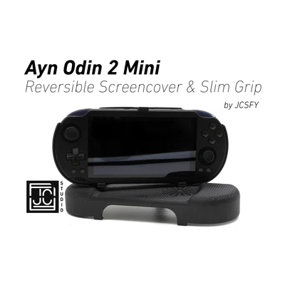 JCSFY Ayn Odin 2 Mini Grip 2-in-1 Reversible Screen Cover & Slim Comfort Grip