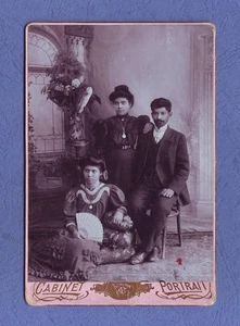 1900 Armenia haute couture fashion family Cabinet Photo Fan carpet kilim Pocket - Picture 1 of 2