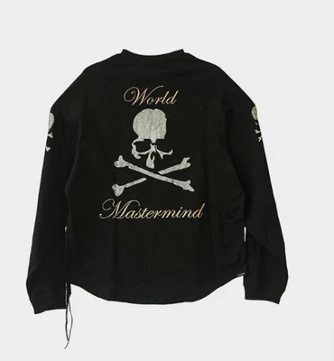 Camisetas Hip Hop Mastermind negras estampadas con calavera manga larga/manga corta Foto 1 de 4