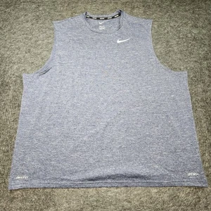 Mens Nike Swim Hydroguard Dri Fit Sleeveless Tank UV Protection Blue 4X NEW - Imagen 1 de 6