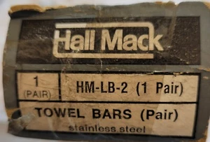 HALLMACK HM-LB-2 BRACKETS ONLY FOR TOWELS FROM WALL TO LAV LEGS (NOS) - Picture 1 of 4