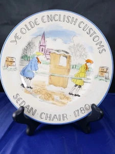 Ye Olde English Customs plate by Burleigh Ware "Sedan Chair -1780" - Picture 1 of 2