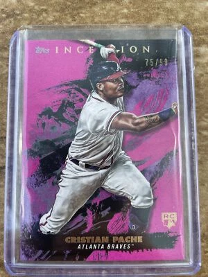 2021 Topps Inception Christian Pache #63 Magenta Parallel 75/99 Atlanta Braves - Image 1 of 2