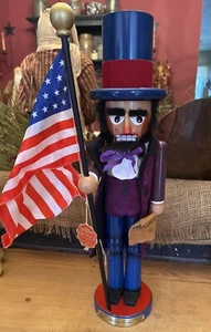 Original Steinbach Volkskunst Germany Big Wooden Nutcracker Abraham Lincoln - Picture 1 of 10