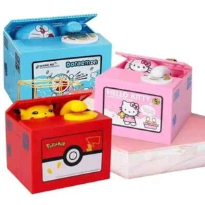 Pikachu Savings Money Box Piggy Electronic Bank Coin Moving Pokemon Gift Xmas - Picture 1 of 3