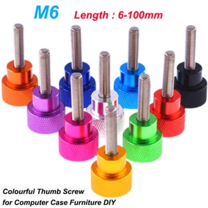 Tornillo de pulgar arrugado M6 con pasos empuñadura de mano perno longitud 6-100 mm hágalo usted mismo - Imagen 1 de 5