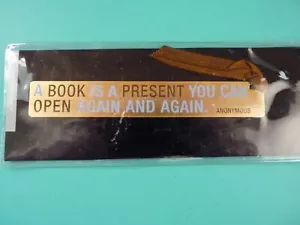 Metal Art Bookmark - 'A Book is a Present You Can Open Again and Again' SACCHI - Picture 1 of 3