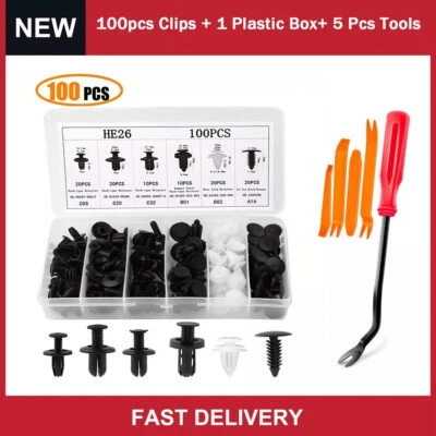 For Kia Hyundai Set Bumper Fender Liner Push Type Retainer Clips Fastener 105PCS - Image 1 of 4