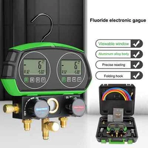 Refrigeration Digital Manifold Meter Gauge HVAC Vacuum Pressure Leakage Tester - Picture 1 of 16