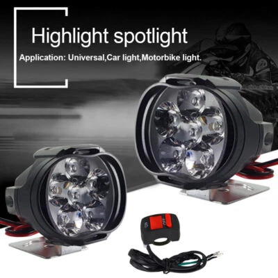 12V Motorrad ATV Quad LED Nebelscheinwerfer Spot Licht tagfahrlicht mit Schalter - Bild 1 von 4