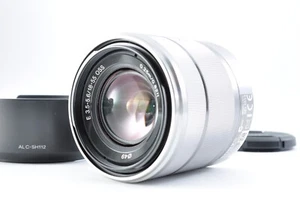 Sony E 18-55mm F3.5-5.6 OSS Lens SEL1855 Silver Near Mint w/ Cap & Hood #1256 - Picture 1 of 11