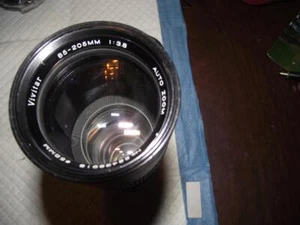 VIVITAR 85-205MM F3.8 ZOOM LENS FOR MINOLTA MD/SR MOUNT W BUILT IN LENS HOOD - Picture 1 of 3
