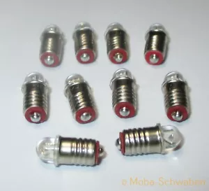 LED E5.5 16-24V warmweiß ( Märklin 600100 / 600200 ) 10 Stück NEU - Bild 1 von 3