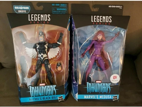 Marvel Legends 6" Medusa & Black Bolt 2 Fig. Lot Walgreens Exclusive New Sealed Cover