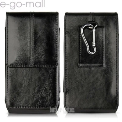 Vertical Holster Leather Cell Phone Case Pouch Carry Belt Clip Cover for Samsung - Image 1 of 3