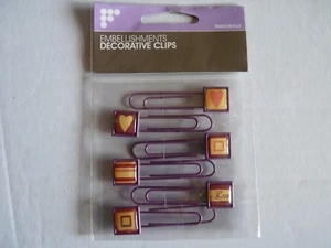 FRANCHEVILLE EMBELLISHMENTS - DECORATIVE CLIPS - 6PC - Picture 1 of 1