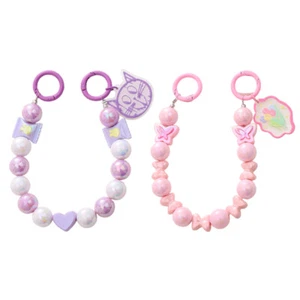 Mermaid Beaded Cellphone Chain Anti-Lost Lanyard Keychain Acrylic Rabbit Pendant - Zdjęcie 1 z 12