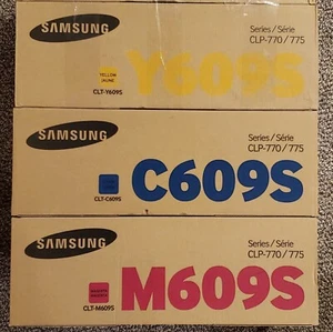 Set of (3) Sealed Genuine Samsung Y609S C609S M609S Toner Cartridge CLP-770/775 - Picture 1 of 7