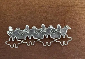 MCM articulated brooch Ducks Sterling Silver Abstract Lapel Pen 925 - Picture 1 of 3