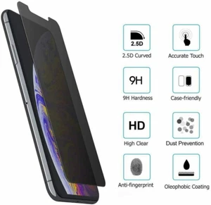 Privacy Anti-Spy Tempered Screen Protector For iPhone 16/15/14/13/12/11/XR/8 Lot - Picture 1 of 33