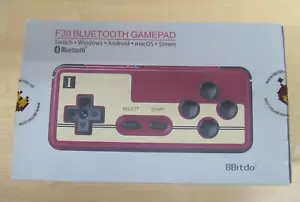8Bitdo F30 Bluetooth Gamepad Switch Windows Adroid macOS Steam rot mUSB OVP - Picture 1 of 10