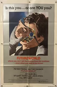 FUTUREWORLD Locandina film originale un foglio - 1976 - PETER FONDA - QUASI NUOVA! - Foto 1 di 10