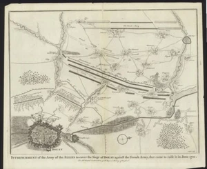 Siege of DOUAI, Flanders, Northern France 1710 from Tidal /Rapins Atlas 1745 - Picture 1 of 2