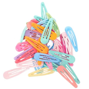 40pcs Colored Small Snap Hair Clips For Girls Non-Slip Hair Barrettes - Picture 1 of 12