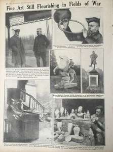 Antiker Druck Der Krieg Illustrierte Fine Art Blüht in Kriegsfeldern 1917 - Bild 1 von 9