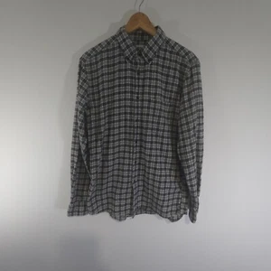 Uniqlo Camicia in flanella a quadri uomo media nera a quadri manica lunga - Foto 1 di 10