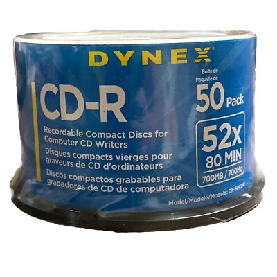 Dynex CD-R Recordable Compact Discs For Computer CD Writers 40 Pack 52x80min - Image 1 of 2