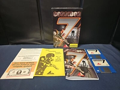 Corridor 7: Alien Invasion Video Game IBM 3.5” HD Disks Complete W/ BOX  - Image 1 of 4