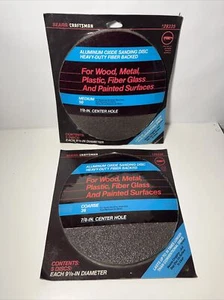 Sears Aluminum Oxide Sanding Disc Fiber Backed 9 1/8” 7/8” Center Hole #50 #30 - Picture 1 of 8